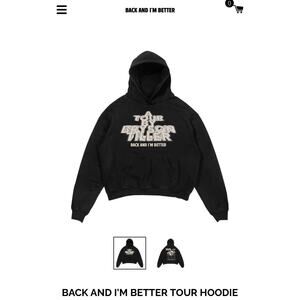 Trapsoul Bryson Tiller BACK AND I'M BETTER TOUR  HOODIE MENS BLACK